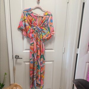 June & Jo Colorful Patterned Maxi Dress